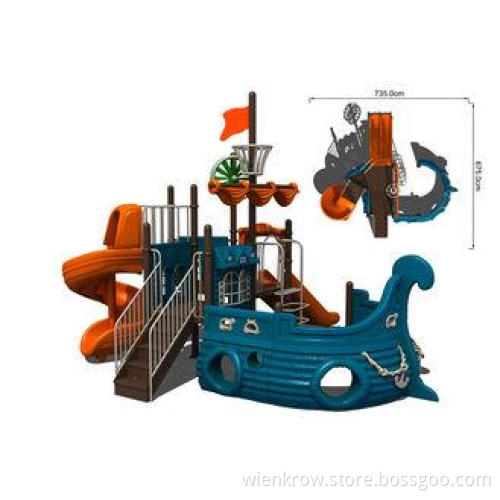 Pirateship Kids Outdoor Playground Equipment for Amusement